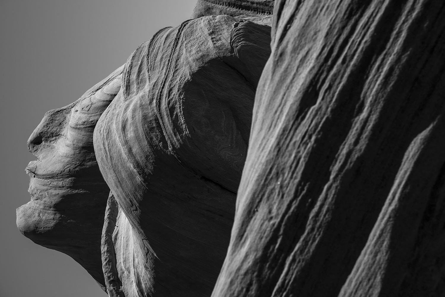 Stone face of a woman by Amir Minabian