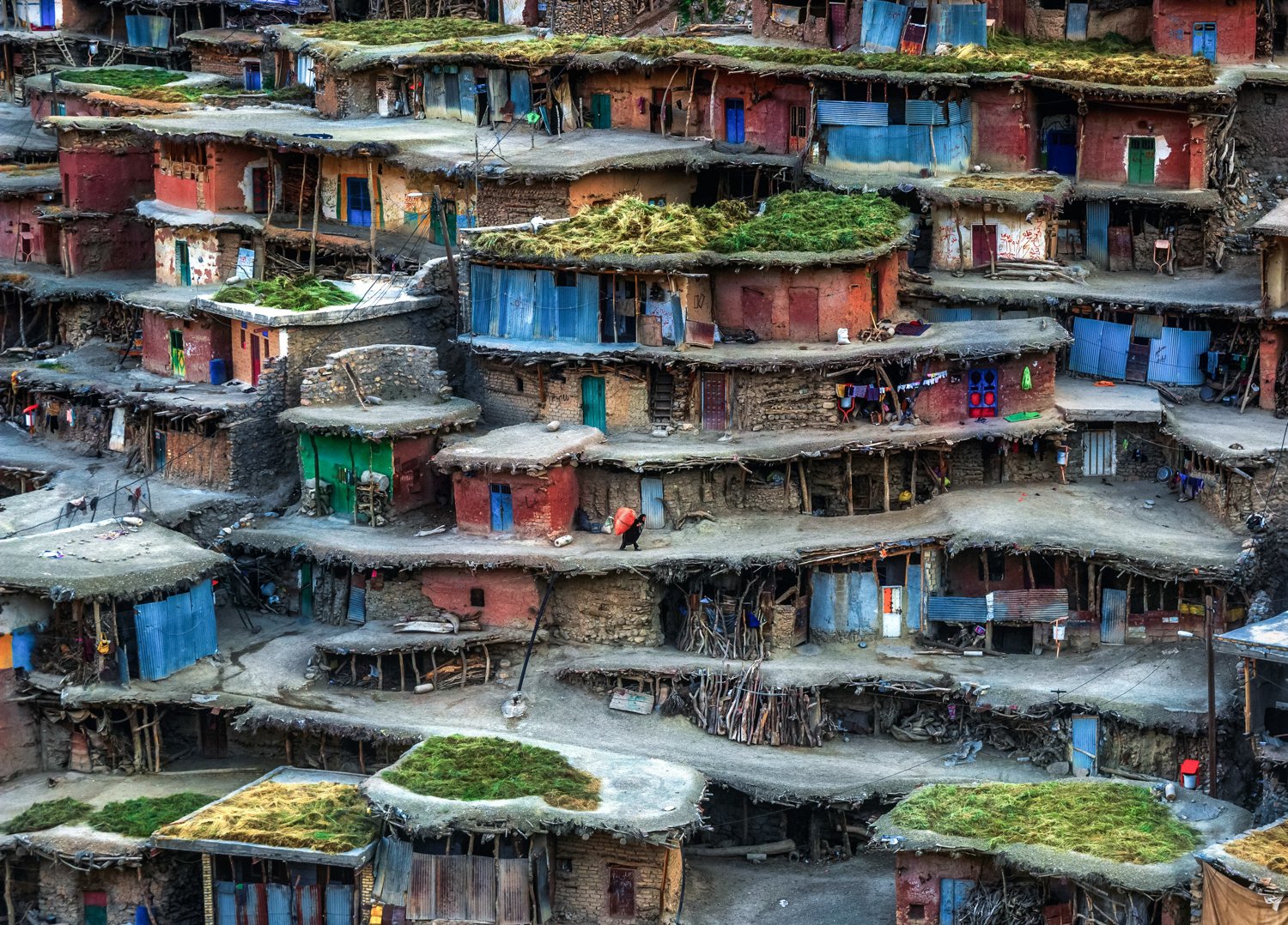 Colorful Village by Babak Mehrafshar