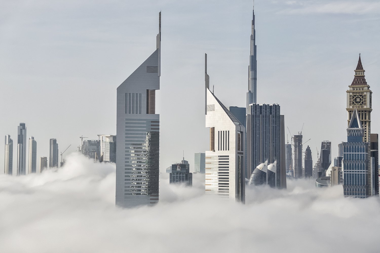 Towers in Clouds by Alireza Pourkhan