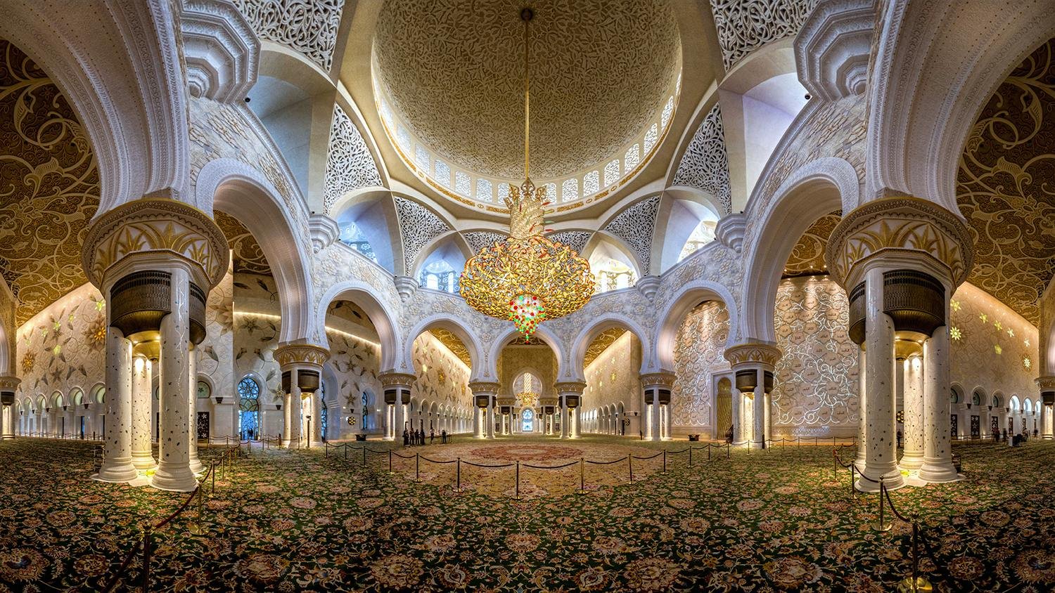 Divine Harmony: Sheikh Zayed Grand Mosque’s Eternal Glow by Mohammadreza DOMIRIGANJI